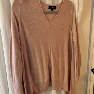 Soft rose colored sweater.